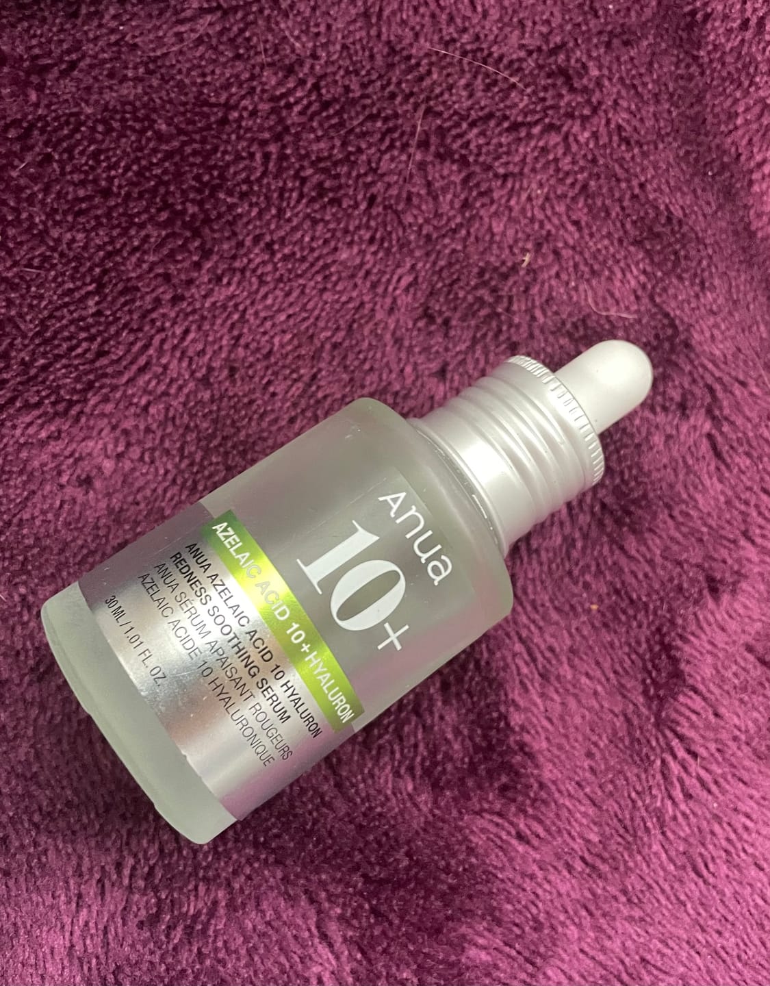 Customer photo review of Serums ar azelaīnskābi Anua Azelaic Acid 10 Hyaluron Redness Soothing Serum