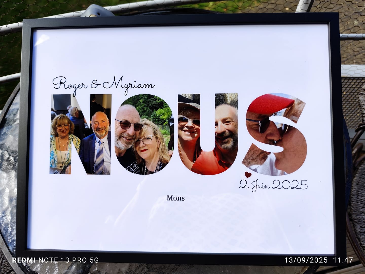 Customer photo review of Nous Lettres - Affiche Personnalisée