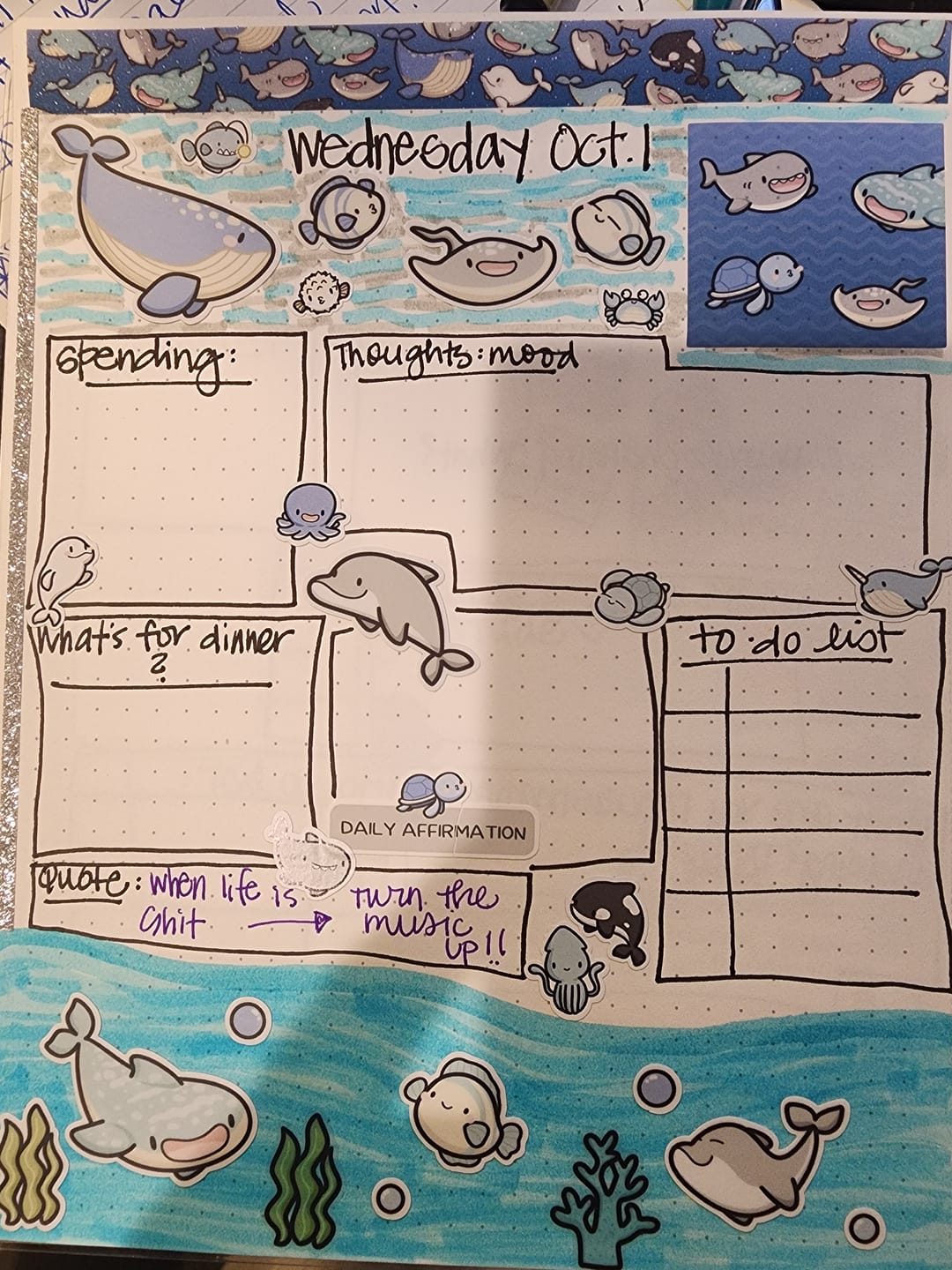 Customer photo review of Whale, Hello There! Sticker Sheet