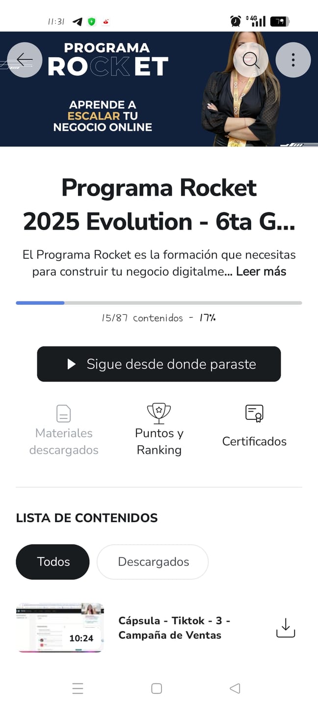 Customer photo review of Programa Rocket 🚀 Ecommerce en Shopify