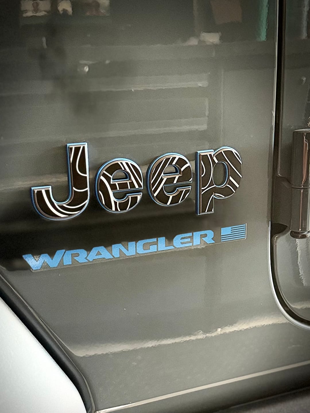 Customer photo review of Topographical Map Print Steering Wheel Decal for Jeep