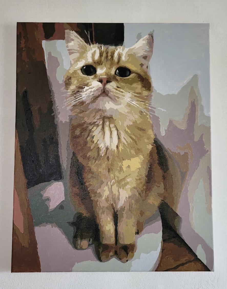 Customer photo review of Custom Pet Portrait – Paint by Numbers