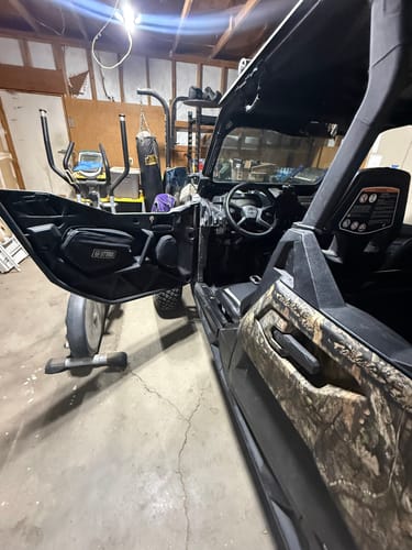 Customer photo review of Can-Am Commander/Maverick Sport Front Door Bag Set (2021+)