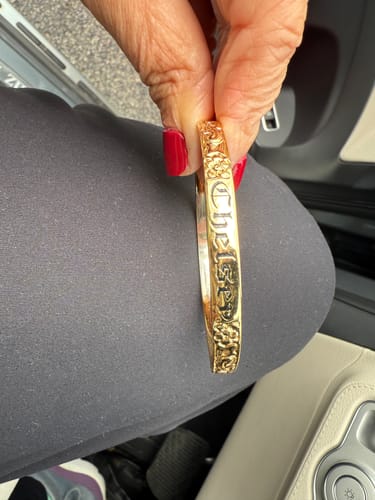 Customer photo review of 6mm Hali'a Heirloom Stacker Bangle (Baby to Adult Sizes)