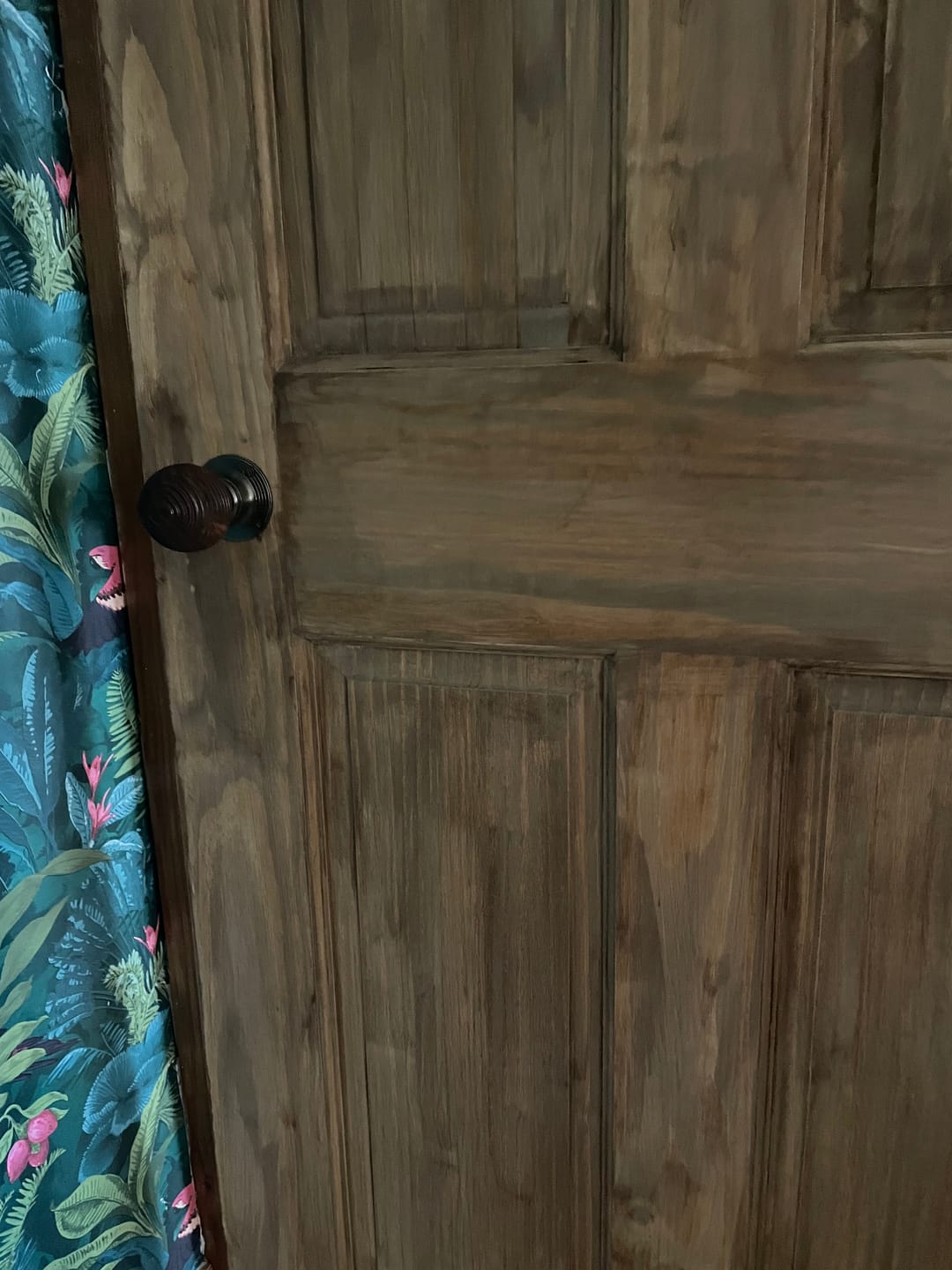 Customer photo review of Wooden Beehive Mortice/Rim Door Knob Set