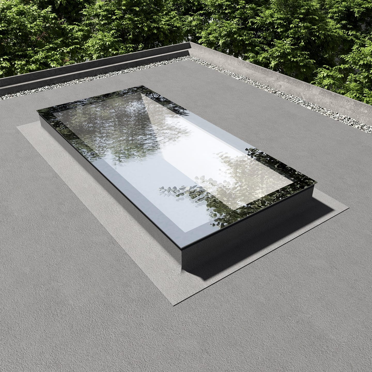 Customer photo review of Frameless Fixed Flat Rooflight 1000×2000mm (internal size)