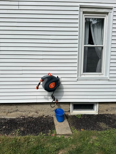 Customer photo review of Retractable Garden Hose Reel-1/2in-100ft