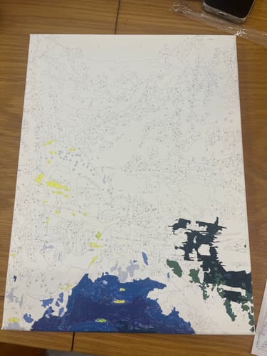 Customer photo review of צביעה לפי מספרים - ציור אייל במראה טבעי