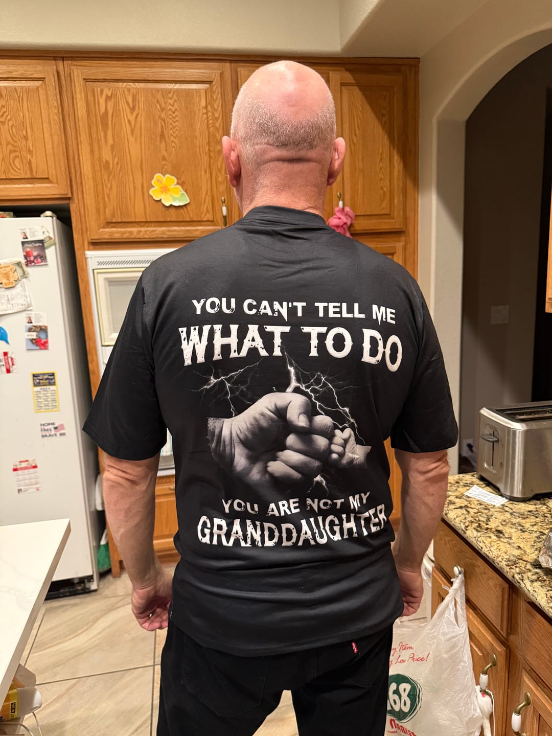 Customer photo review of My Granddaughter Premium Fit Mens Tee