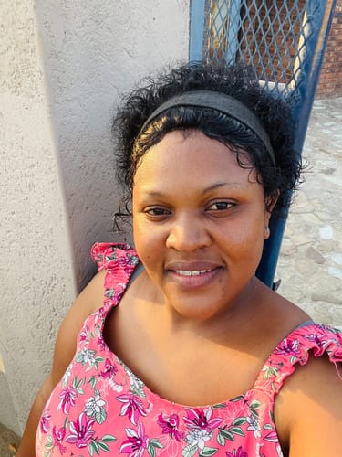 Customer photo review of Brazilian Curly Afro full Cap 8"