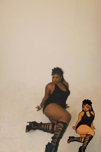 Suquann A. review of Asymmetric Dress (Black) image 1 out of 1