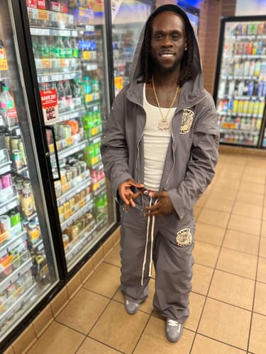 Customer photo review of Saint Vanity Nylon Long Pants Grey