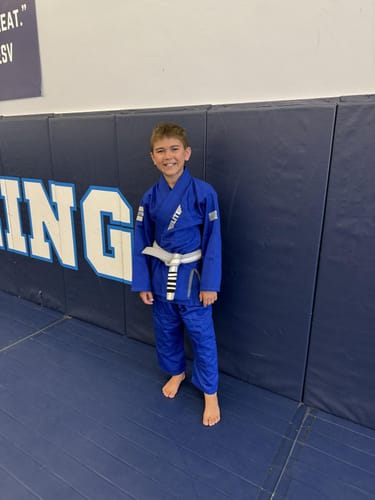 Customer photo review of Core Blue Brazilian Jiu Jitsu Kids BJJ Gi