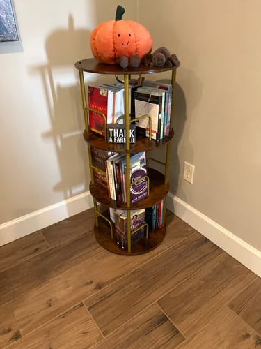 Customer photo review of Flycity 3-5 Tier Rotating Bookshelf With 360° Spinning Display