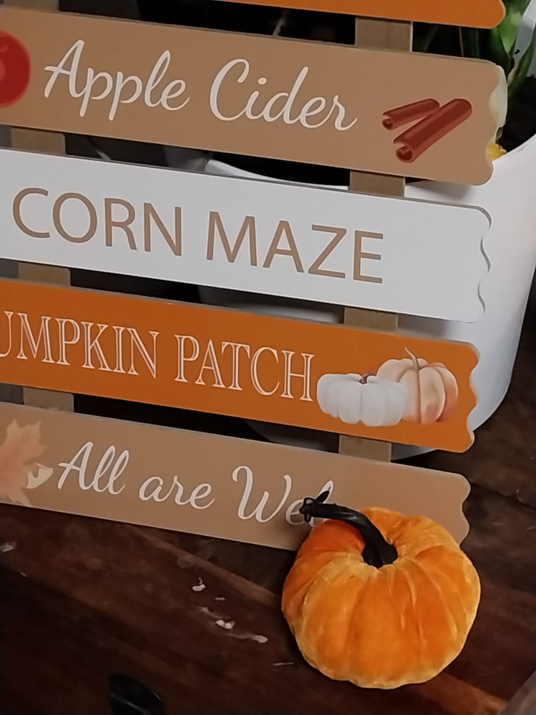 Customer photo review of Deko Kürbis Samt Schwarz oder Orange – Herbst & Halloween Dekoration