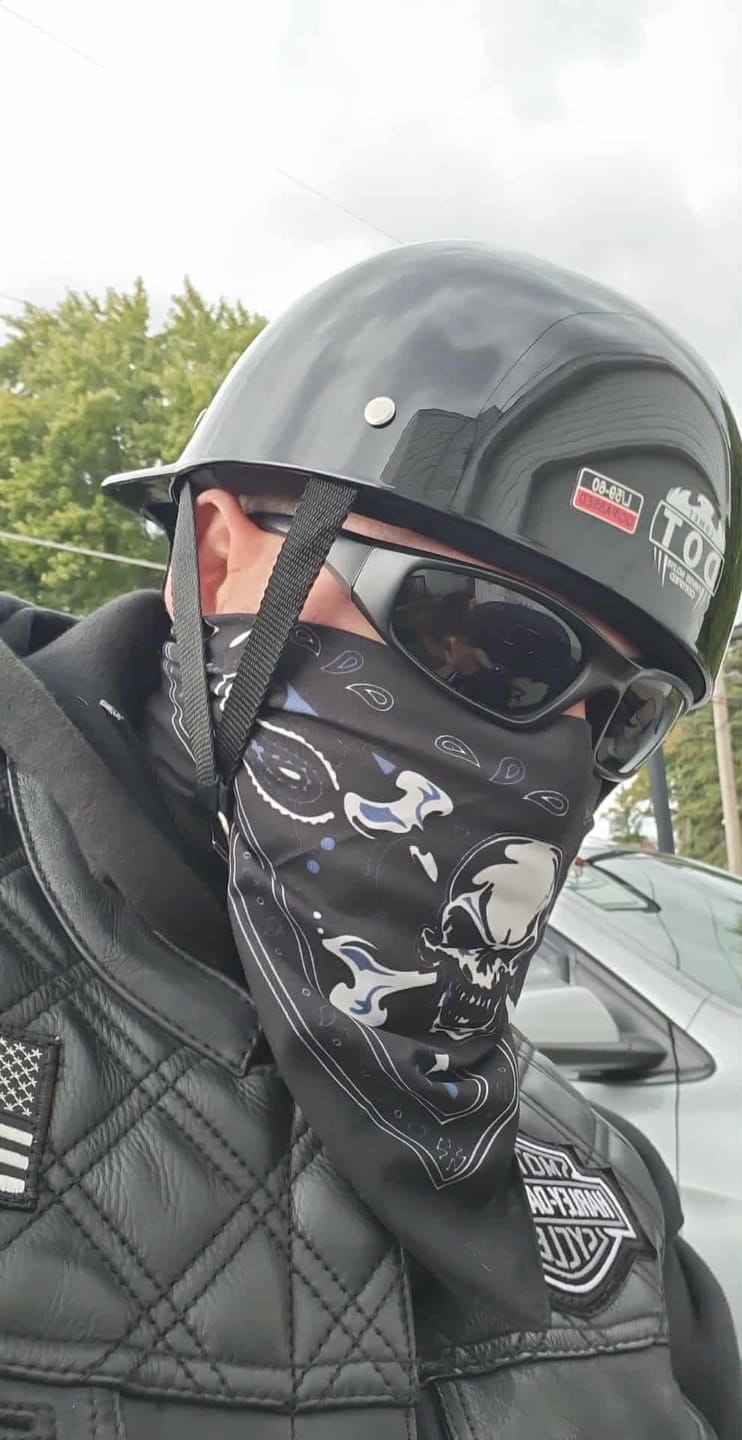 Customer photo review of Baseball Cap STYLE DOT Motorcycle Helmet