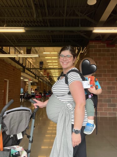 Customer photo review of Pique Monochrome DidySling Ring Sling by Didymos