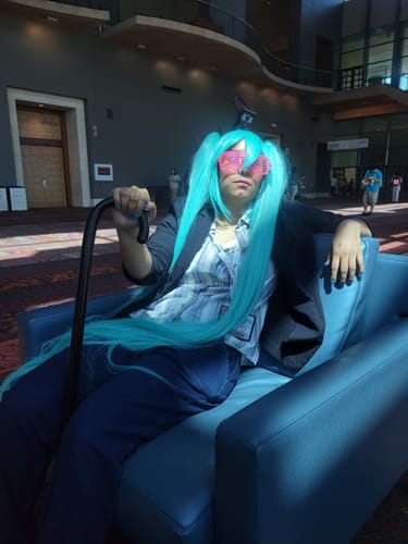Customer photo review of Virtual Singer Hatsune Miku Long Hair Basic Wig