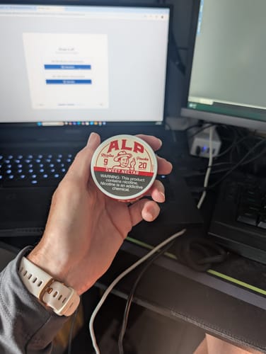 Customer photo review of Sweet Nectar Nicotine Pouches