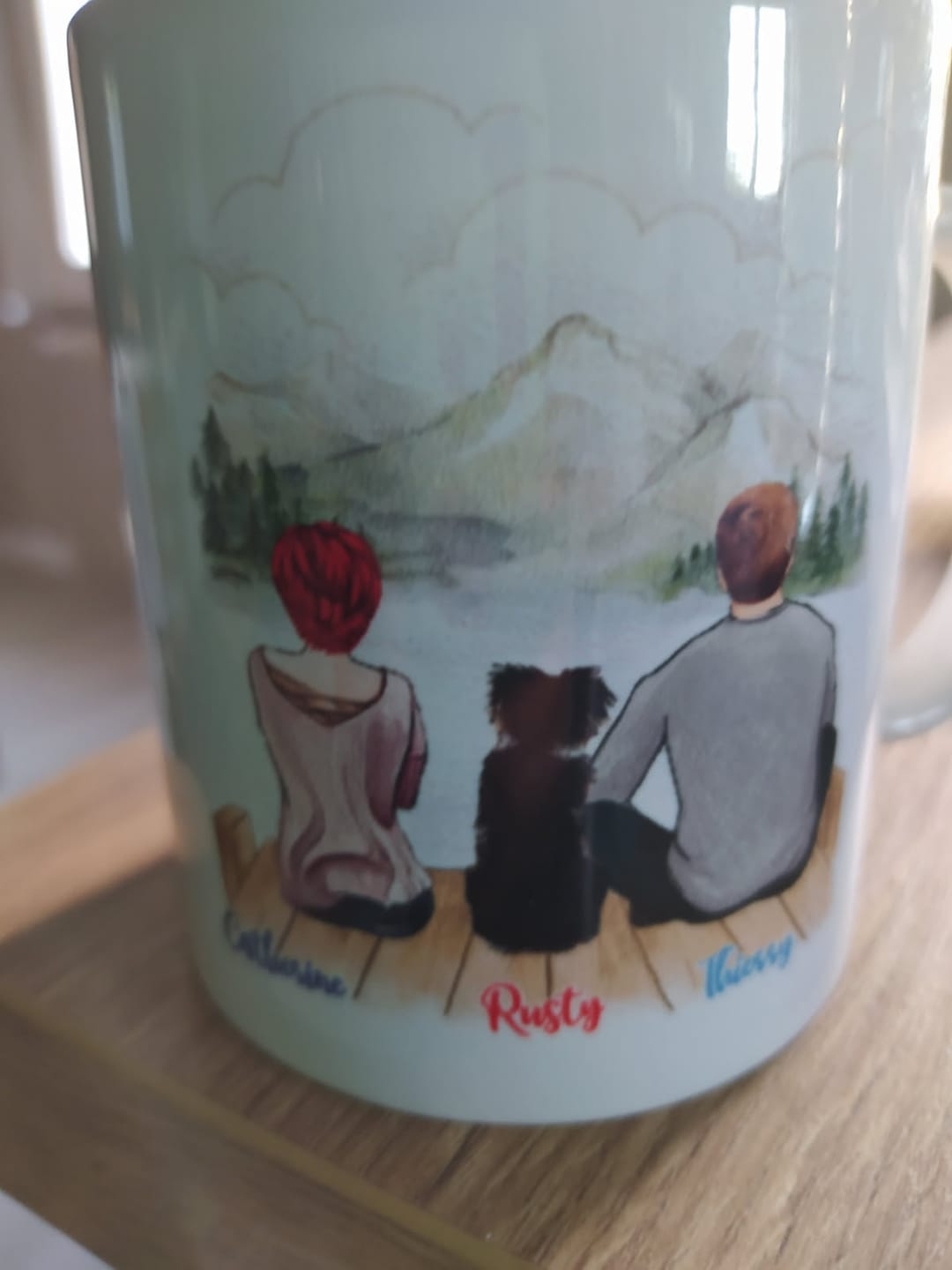 Customer photo review of Couple & Chien | Mug Personnalisé