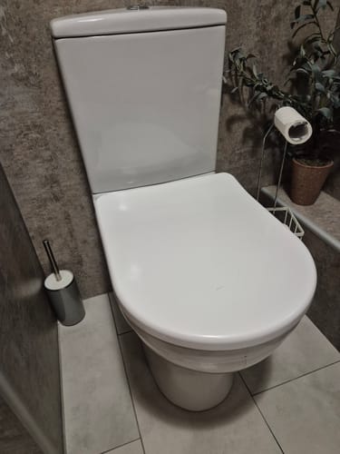 Customer photo review of Evo Comfort Height Close Coupled Toilet & Soft Close Seat