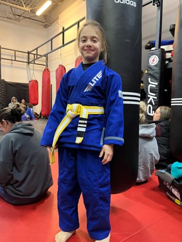 Customer photo review of Core Blue Brazilian Jiu Jitsu Kids BJJ Gi