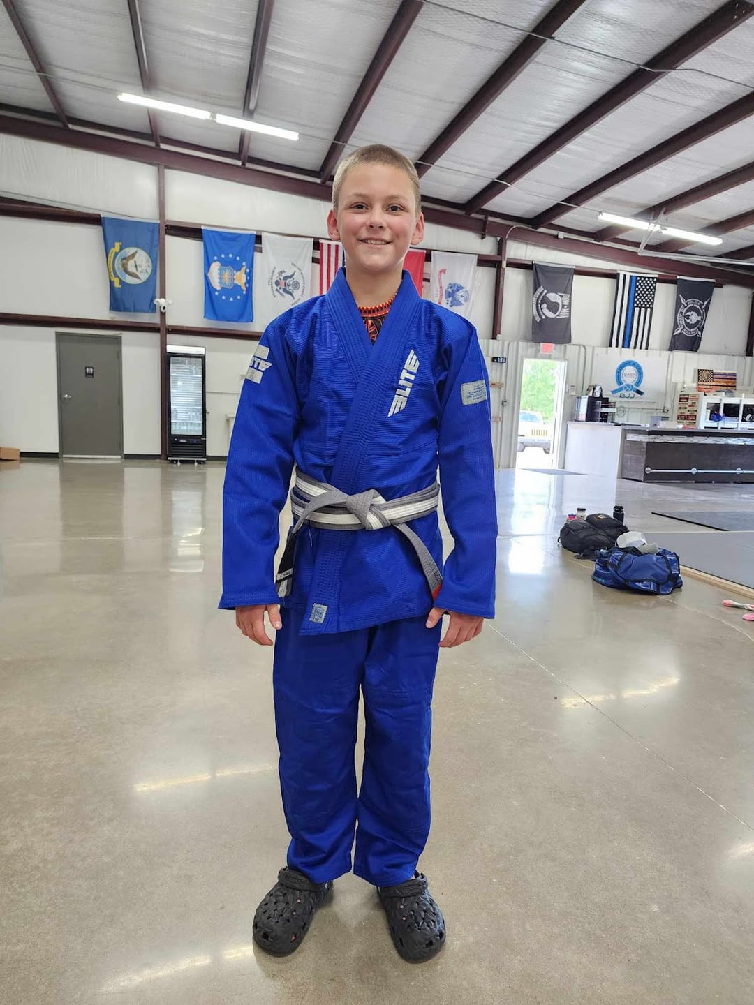 Customer photo review of Core Blue Brazilian Jiu Jitsu Kids BJJ Gi