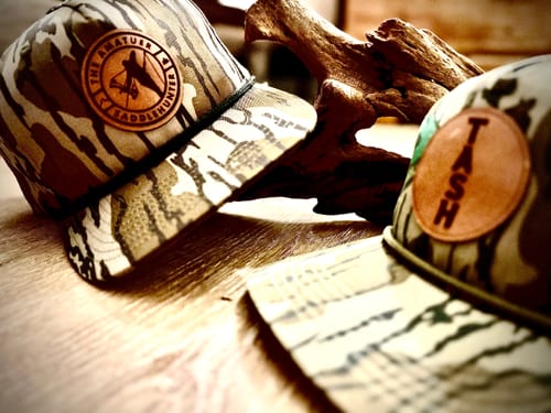 Customer photo review of Custom Leather Patch Goat Rope Hats - Mossy Oak & Old’s Cool Styles - Lost Hat Co.