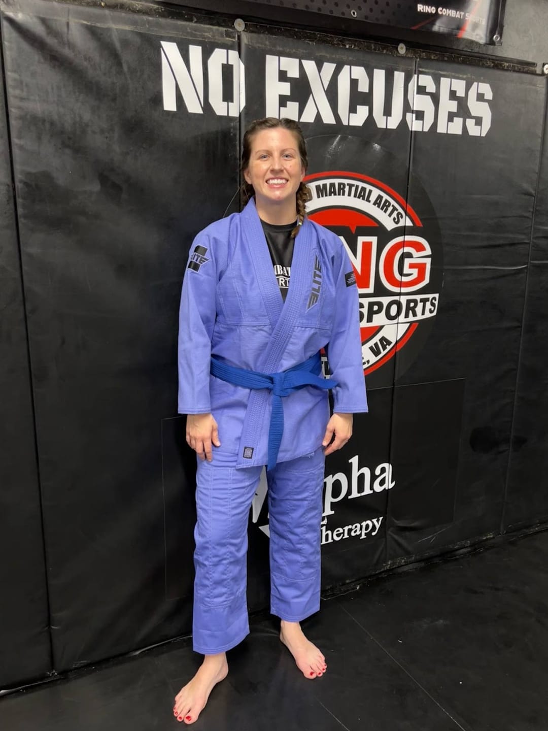 Customer photo review of Core Purple Brazilian Jiu Jitsu Womens BJJ Gi