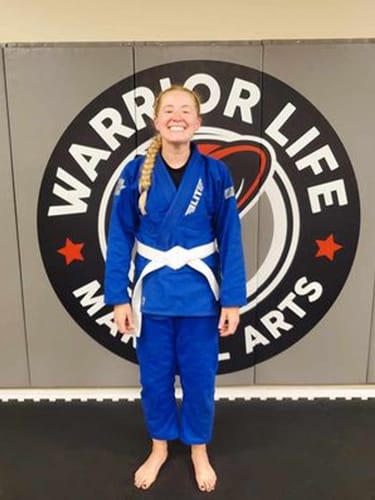 Customer photo review of Core Blue Brazilian Jiu Jitsu Womens BJJ Gi