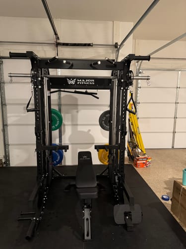 Customer photo review of Major Fitness B52 All-In-One Home Gym Smith Machine