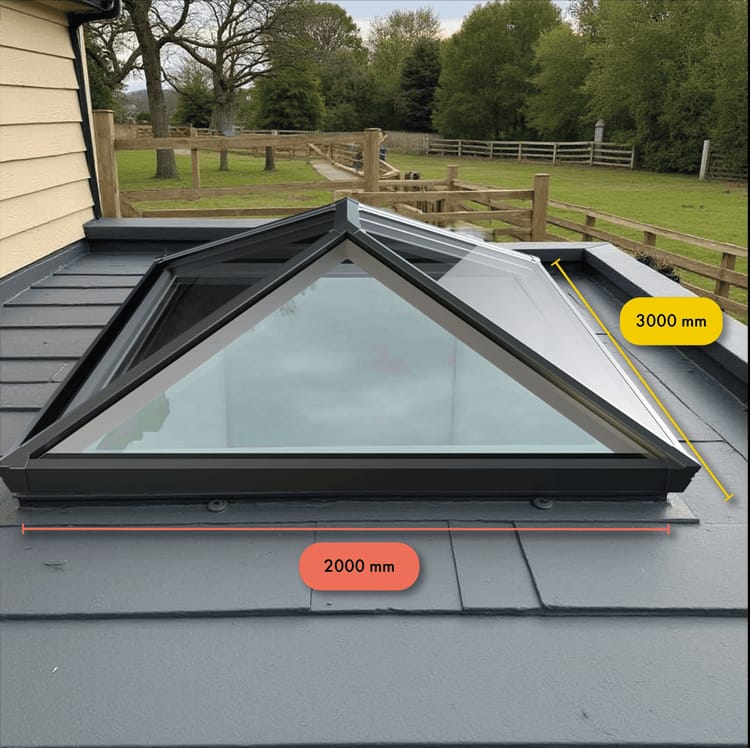Customer photo review of Roof Lantern 2000×3000mm