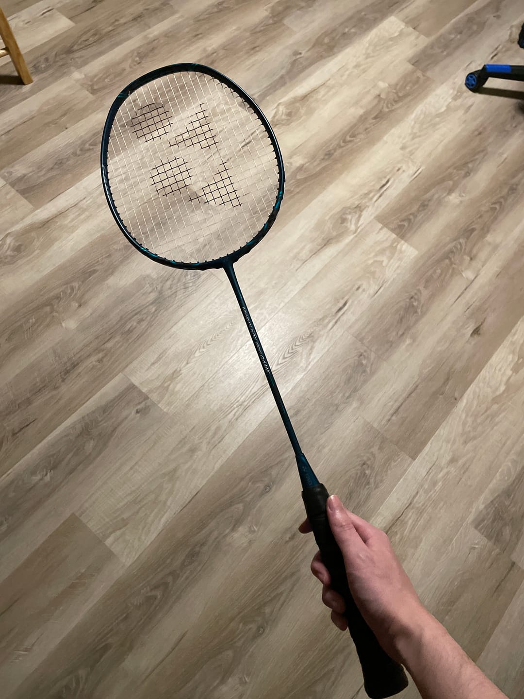 Customer photo review of Yonex Nanoflare 800 Game Strung Badminton Racket [Deep Green]