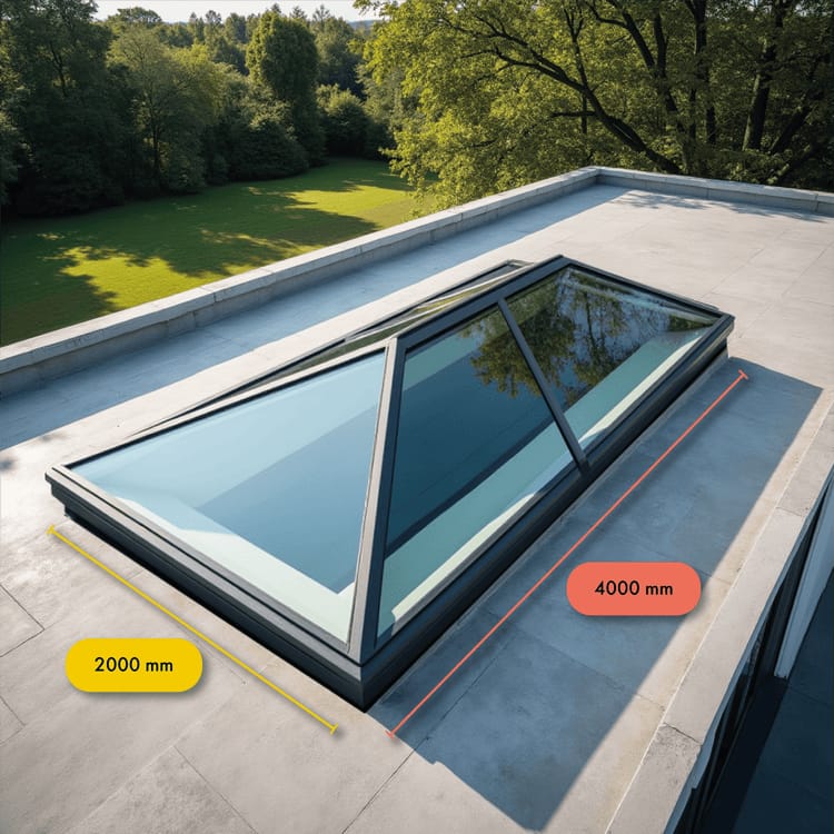 Customer photo review of Roof Lantern 2000×4000mm