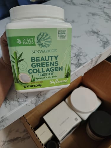 Customer photo review of Beauty Greens Collagen Booster Powder