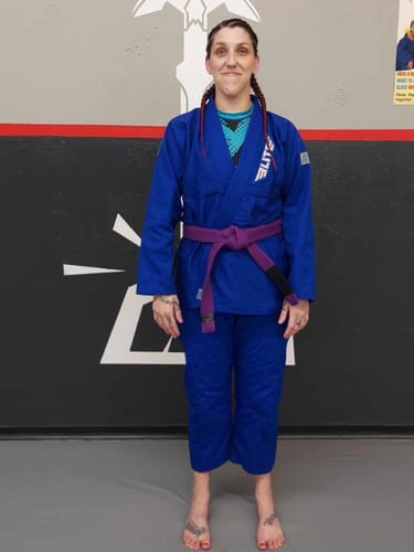 Customer photo review of Core Blue Brazilian Jiu Jitsu Womens BJJ Gi