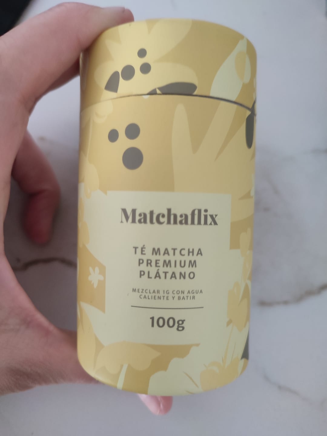 Customer photo review of Té Matcha Premium Plátano