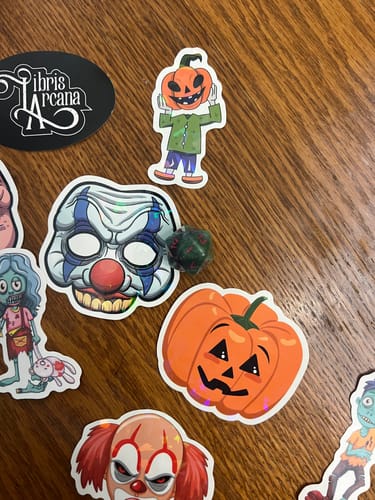 Customer photo review of Borealis | Resin RPG Dice Set | Resin DND Dice