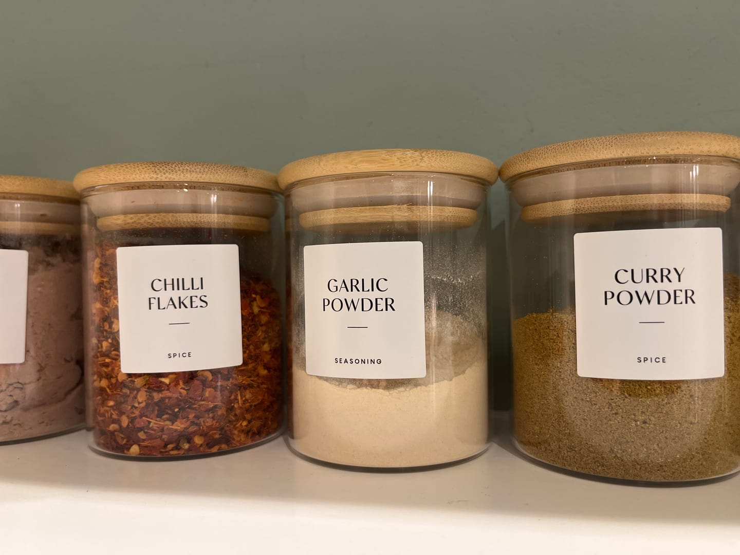 Customer photo review of Glass Spice Jar with Bamboo Lid 200ml Small