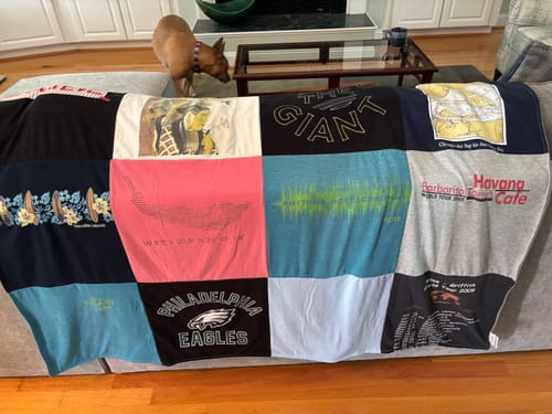 Customer photo review of Premium T Shirt Quilt