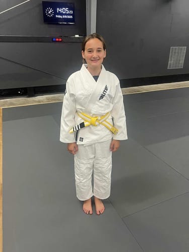 Customer photo review of Core White Brazilian Jiu Jitsu Kids BJJ Gi