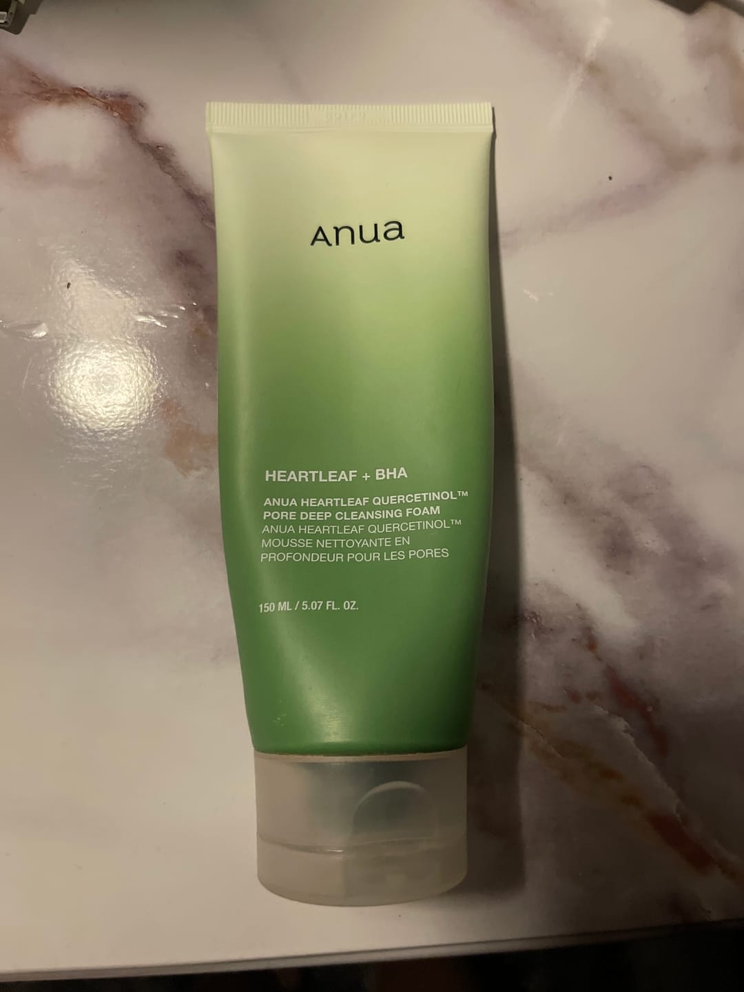 Customer photo review of Putiņas dziļai sejas mazgāšanai un attīrīšanai Anua Heartleaf Quercetinol Deep Pore Cleansing Foam