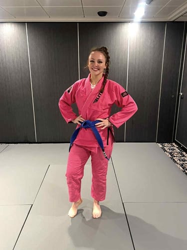 Customer photo review of Core Pink Brazilian Jiu Jitsu Womens BJJ Gi