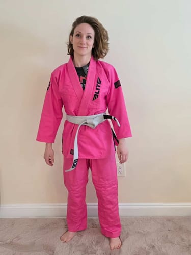 Customer photo review of Core Pink Brazilian Jiu Jitsu Womens BJJ Gi