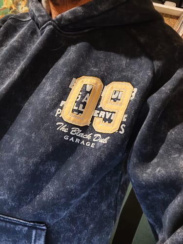 Customer photo review of Navy Parts & Spares '09' Hoodie