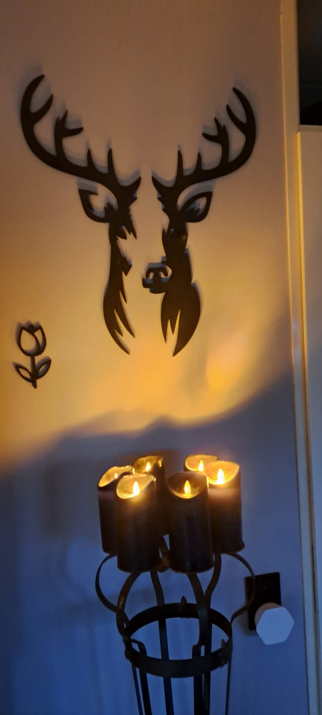 Customer photo review of Wanddecoratie dieren | Hert 2-delig