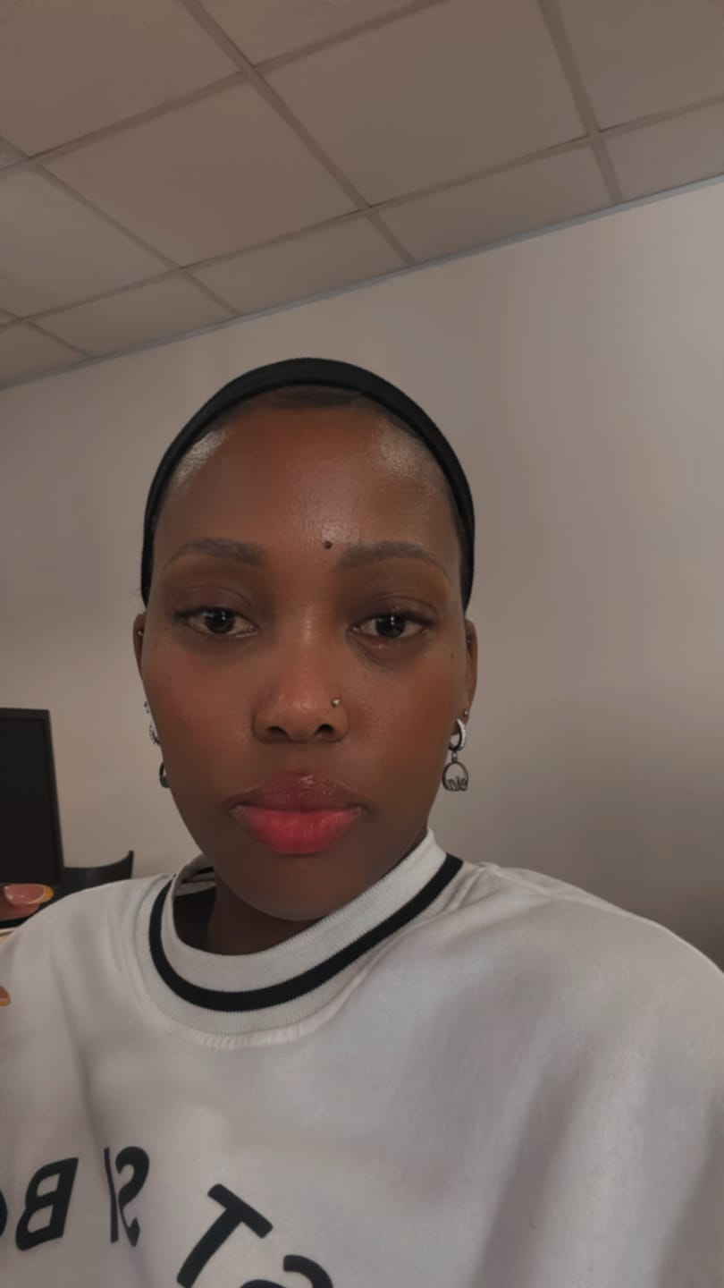 Customer photo review of Silver Precious Logo Earrings