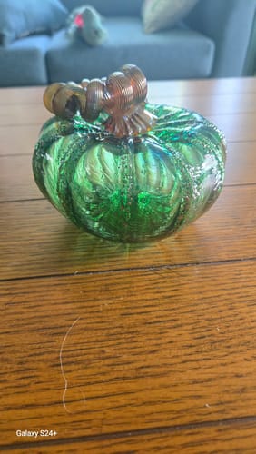 Customer photo review of $39 Mystery Glass Pumpkin