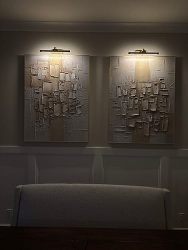Customer photo review of Beige Abstract Textured Wall Art #AB 477