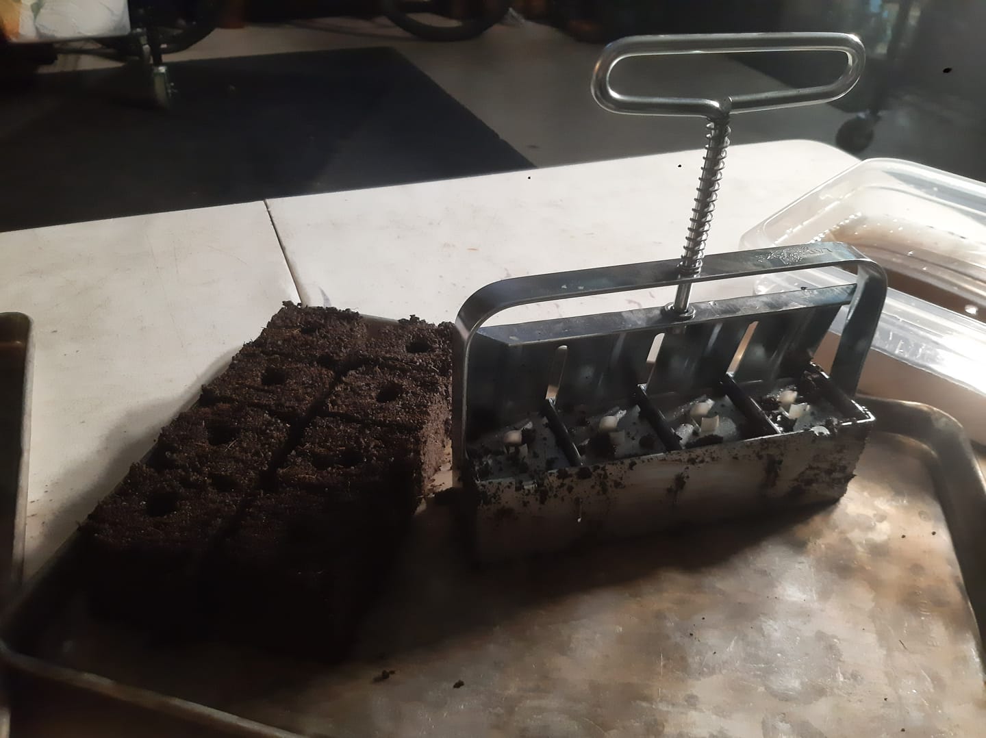 Customer photo review of Soil Block Maker Large 4 Cells